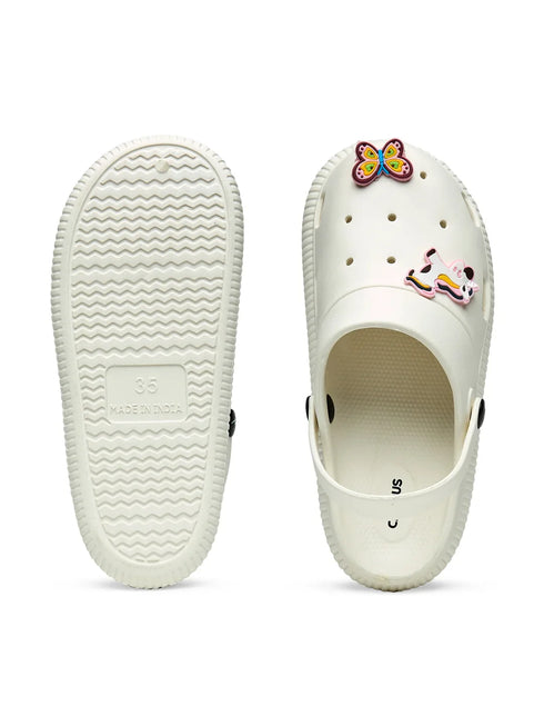 GC-9002C White Child Clogs